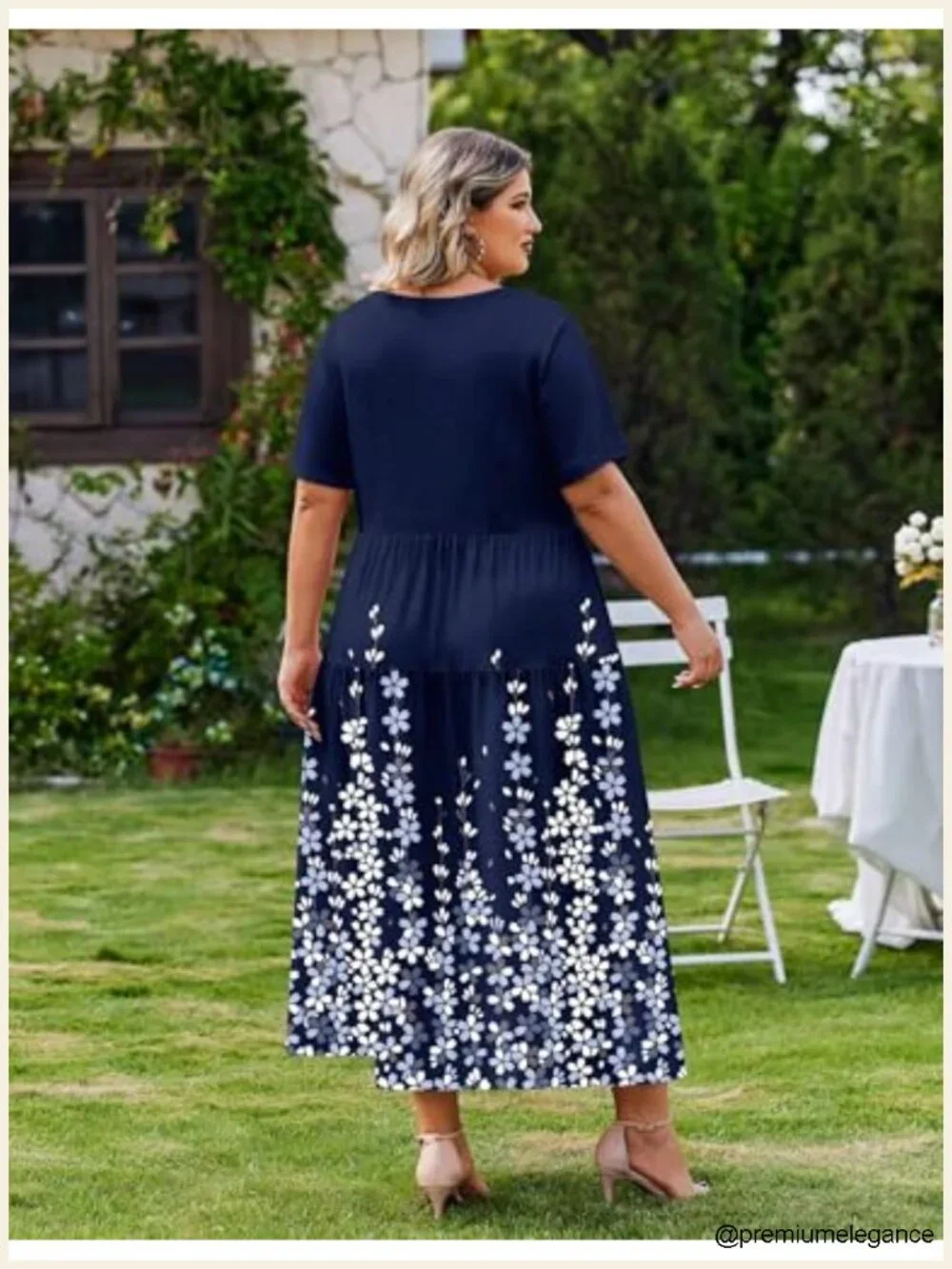 Plus Size Bohemian Maxi Dress with Pockets